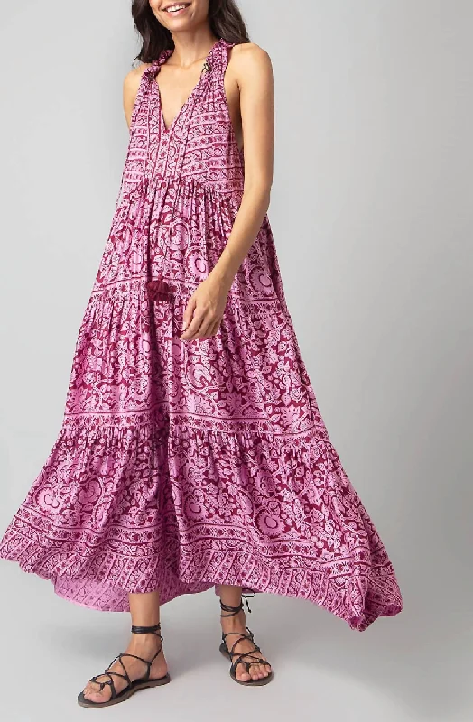 Great Prices On Feminine Styles Paola Maxi Dress In Tanvi Berry