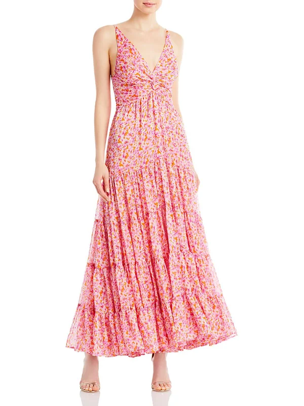 Special Occasion Wear Malindi Womens Tiered Sleeveless Maxi Dress