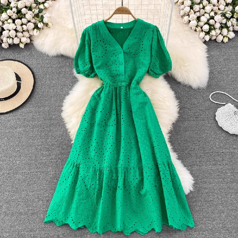 Women's Evening Wear V-neck A-line dress elegant long skirt     S4356