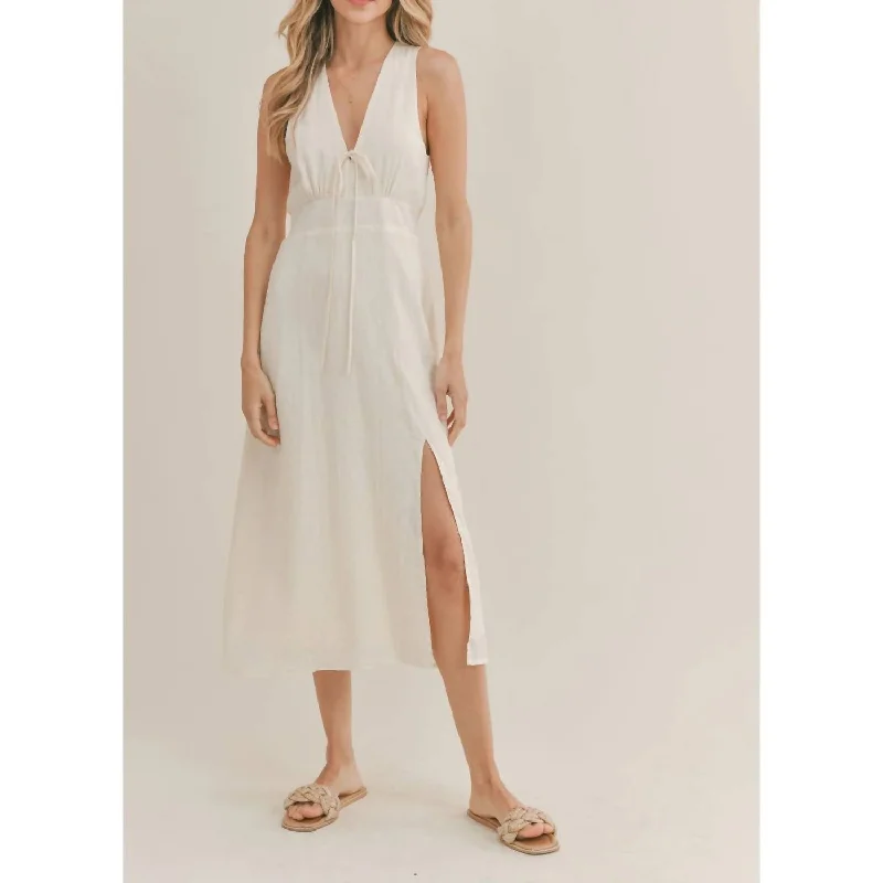 Fashionista Favorites Desert Dreams Midi Dress In Ivory