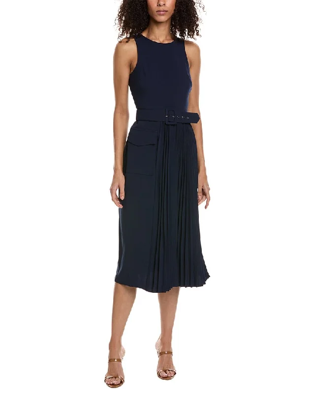 Now On Sale For Chic Urban Styles Taylor Stretch Crepe Sleeveless Midi Dress