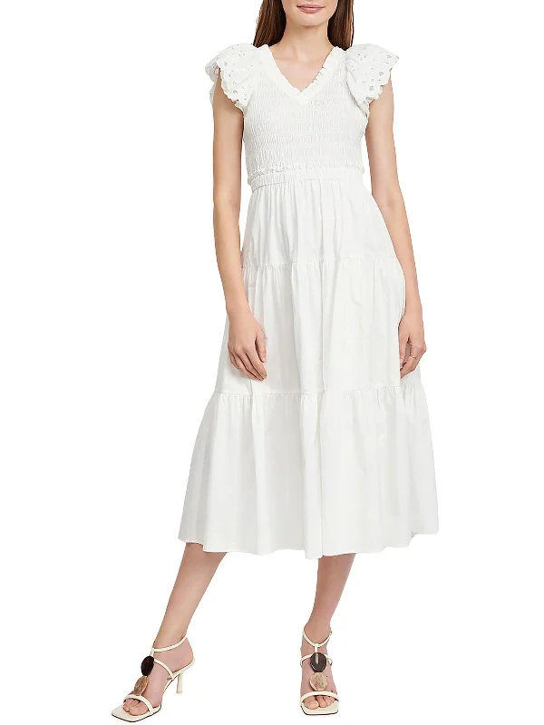 End - Of - Month Blowout Womens Cotton Long Midi Dress