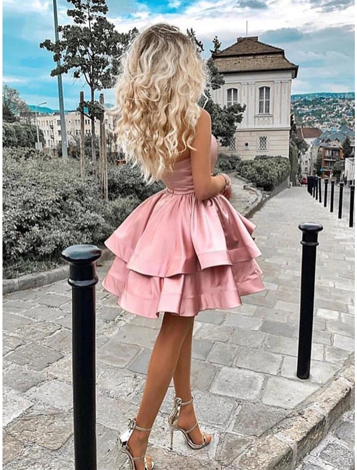 Holiday Sale A-Line Satin Mini Homecoming Dress One Shoulder Minimalist Cocktail Party Dress Sleeveless Short / Mini With Tier