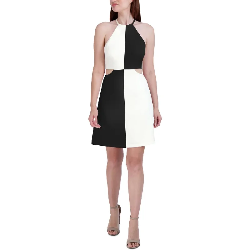 Sales Clothes BCBGeneration Womens Colorblock  Halter Dress