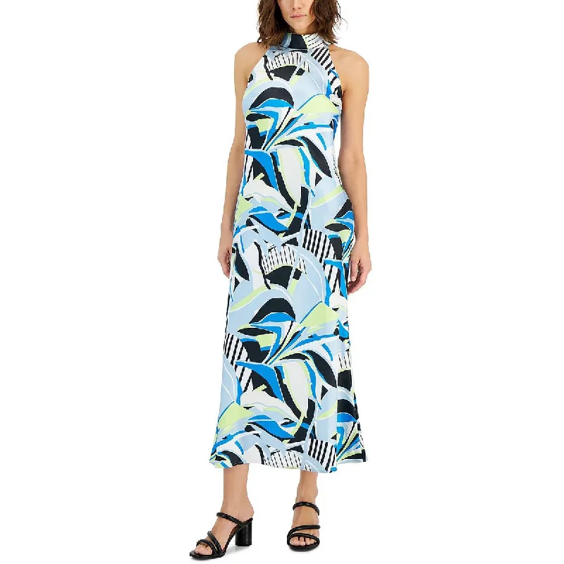 Women's Everyday Clothes Hugo Womens Tie Back Long Halter Dress
