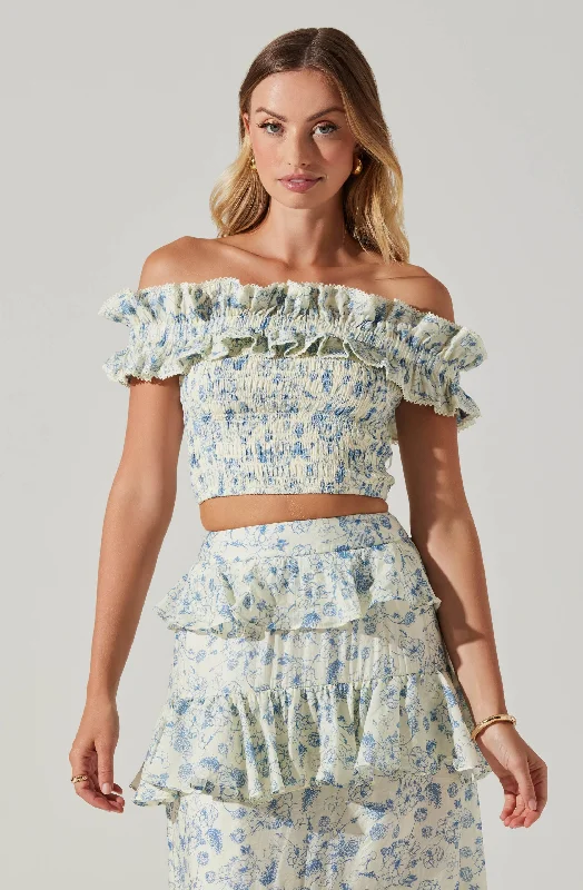 Flash Sale Foufette Off Shoulder Floral Top