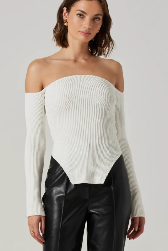 Fashion For Every Occasion Off the Shoulder Long Sleeve Sweater by ASTR the Label