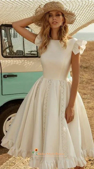 Fashion-Forward Outfits Informal Short Boho Wedding Dress