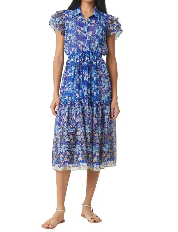 Big Savings On Rustic Countryside Styles Viola Midi Dress In Blue