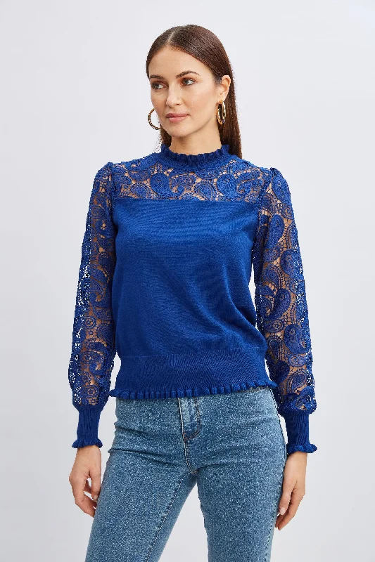 Summer Essentials Crochet Long Sleeve Sweater