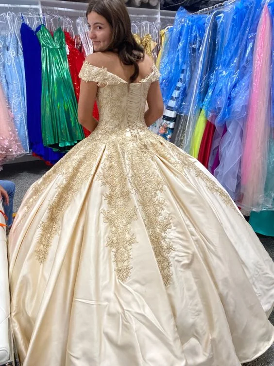 Special Occasion Wear Stunning Off The Shoulder Ball Gown,Sweet 16 Dress Y6978