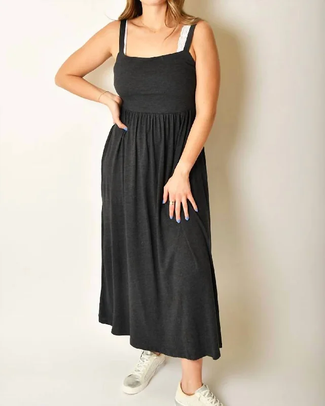 Limited Time Deal Marina Maxi Dress In Black