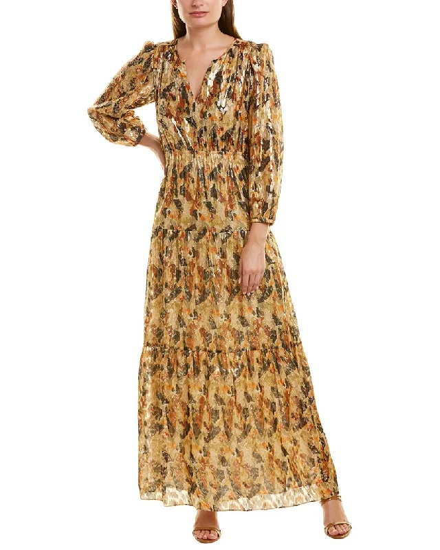 Coastal Beach - Inspired Style ba&sh Gullian Silk-Blend Maxi Dress