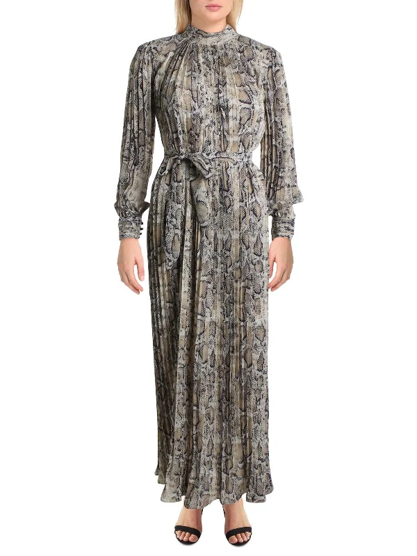 Father'S Day Deals Womens Woven Snake Print Maxi Dress