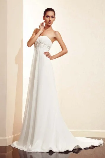 Save On Inspired Styles Sleeveless Floor-length Empire Long Train Dress