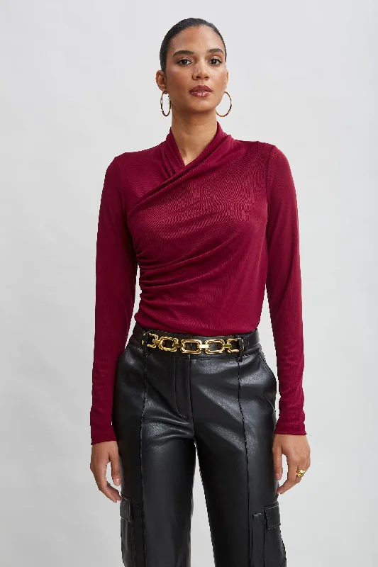 Trend Alert Long Sleeve Ruched Draped Knit