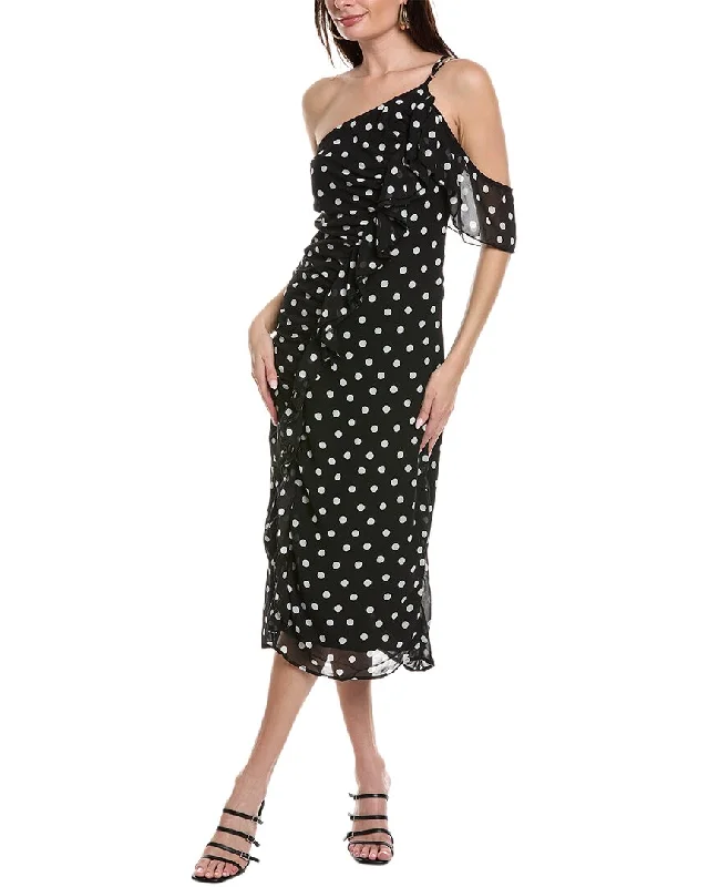 Limited Time Deal & Rouge Polka Dot Midi Dress