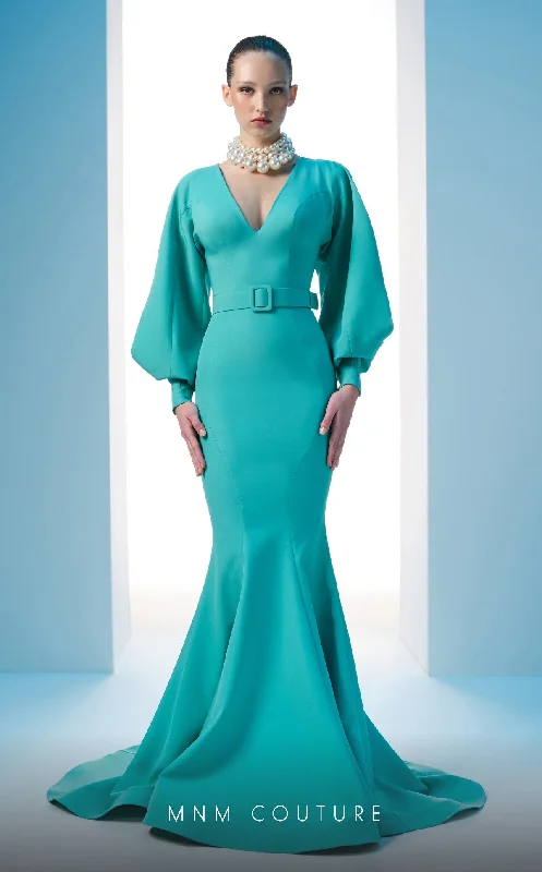 Wardrobe Update MNM Couture N0605 Long Sleeve Formal Mermaid Evening Dress