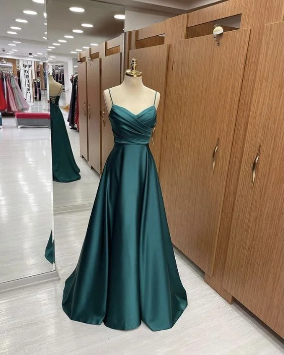 Early Access To Art Deco Styles Sale Charming A-line Spaghetti Straps Prom Dress,Senior Prom Gown Y7065