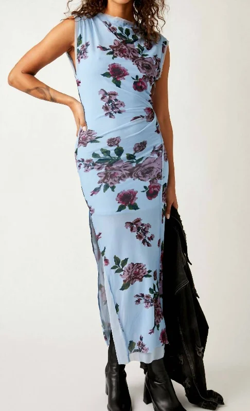 Season Sale Carmel Midi Dress In Blue