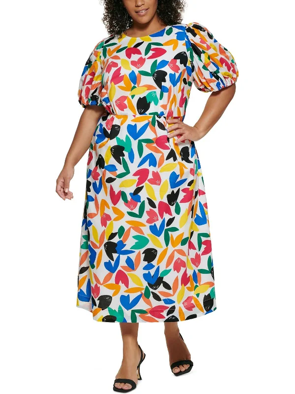 Flash Sale Plus Womens Cotton Printed Maxi Dress