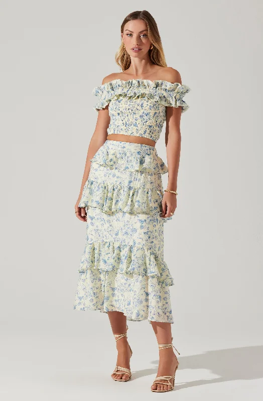 Big Savings On Minimalist Office Styles Foufette Floral Tiered Skirt