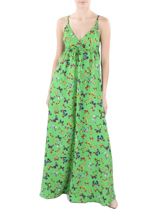 Summer Splash Sale Sachi Womens Printed Empire Maxi Dress