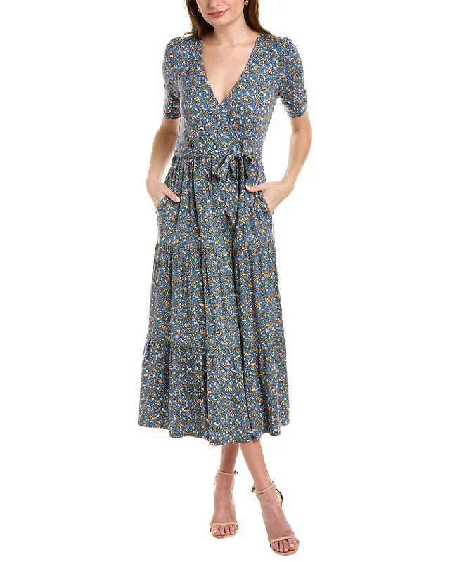 Elegant Style Boden Tiered Wrap Jersey Maxi Dress