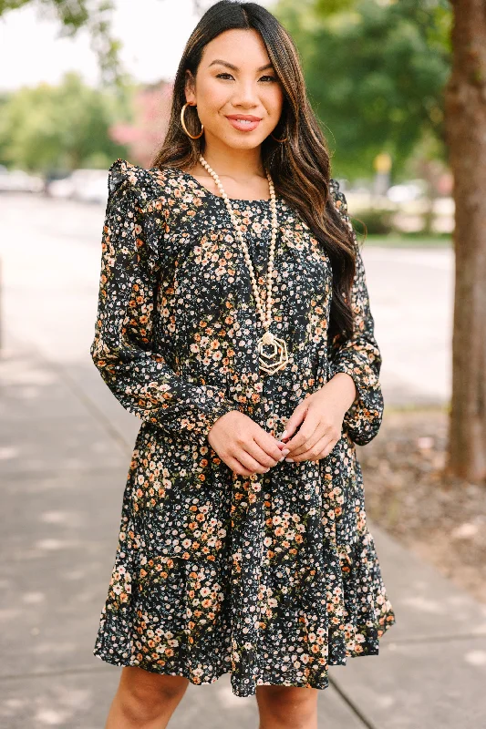 Summer Essentials All Love Black Ditsy Floral Dress