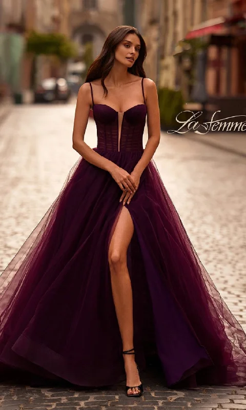 Score Big On Glamorous Red - Carpet Styles Prom Ball Gown: La Femme 32700