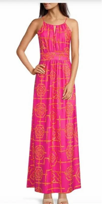 Fashion Sale Mia Maxi Dress in Bamboo Lattice Pink