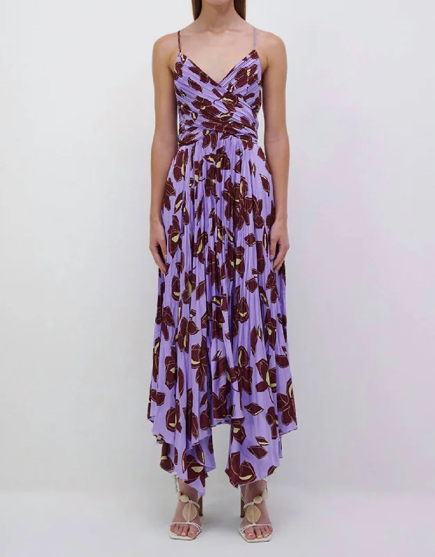 Last Chance Sale Portia Midi Dress In Lavender