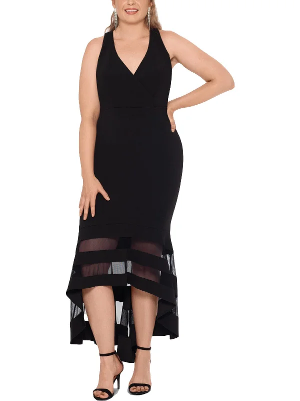 Elegant Style Plus Womens Hi Low Long Maxi Dress