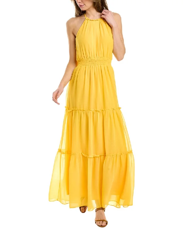 Seasonal Fashion MAISON TARA Halter Maxi Dress