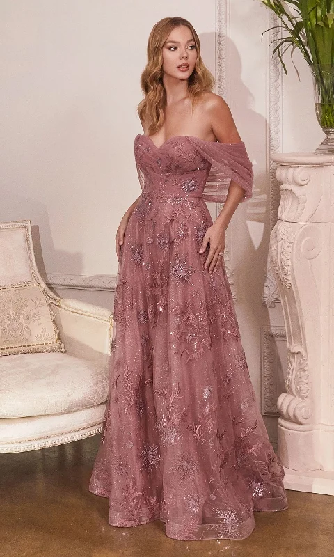 Mid - Week Surprise Draped Off-the-Shoulder Long Prom Ball Gown OC008