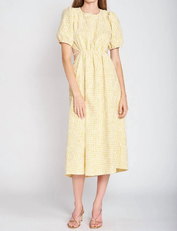 Buy More, Save More Kanika Midi Dress In Yellow