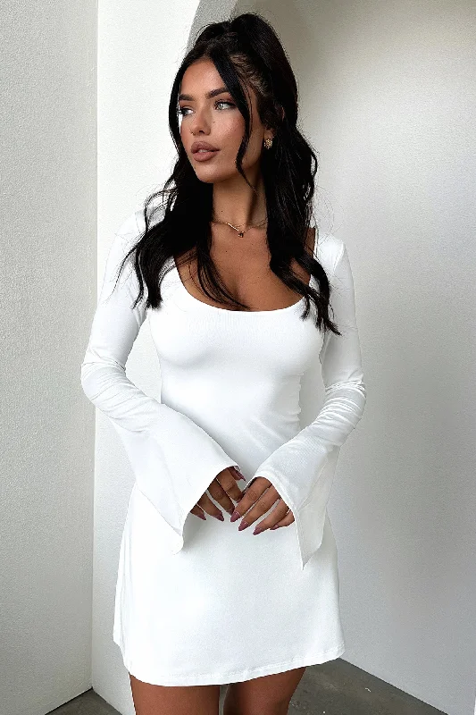 Fashion Sale Marcia Long Sleeve Dress - White