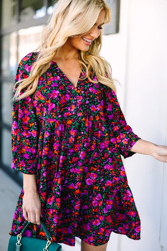 Anniversary Sale Can't Be Outdone Black Floral Dress