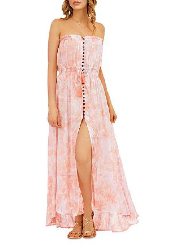 Flash Sale Ryden Womens Printed Hi-Low Maxi Dress