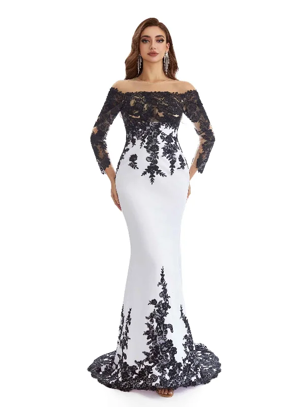 Update With Cottagecore Styles Long Sleeves Mermaid Sexy Lace Beaded Mother Of The Bride Dresses