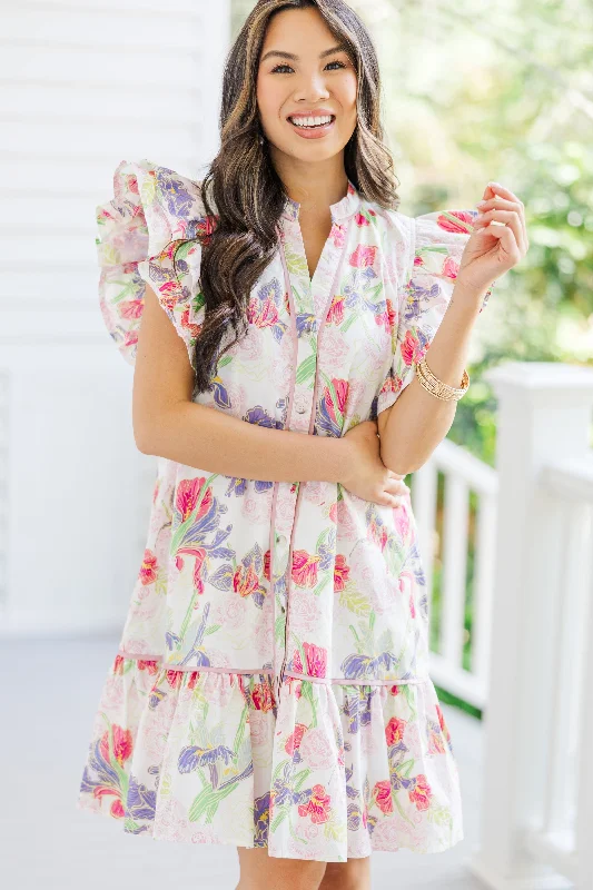 Discounts On Casual Weekend Styles Looking For Joy Pink Floral Dress