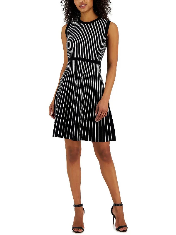 Fashion-Forward Outfits Womens Striped Knee Length Midi Dress