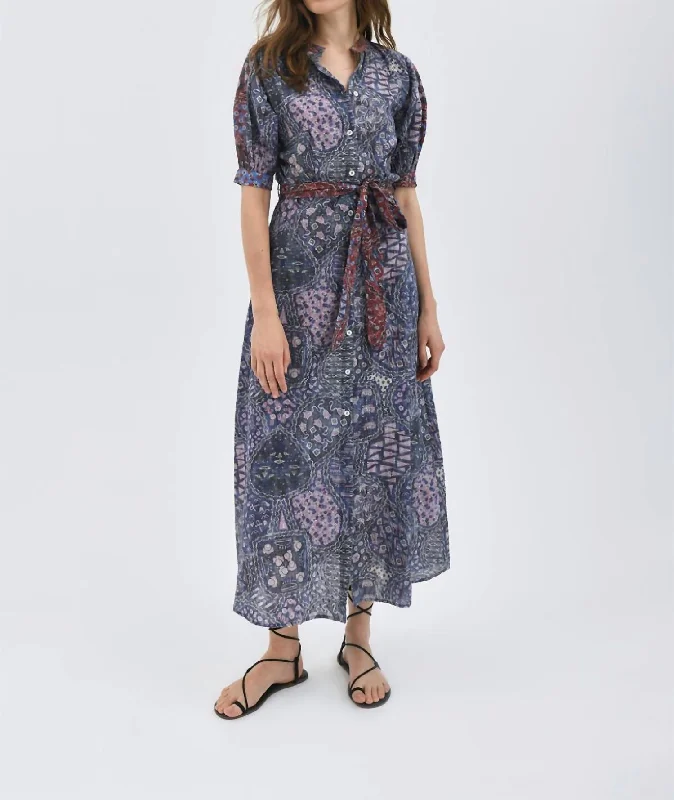 Flash Deals Bes Organic Cotton Maxi Dress In Cairo Saphire