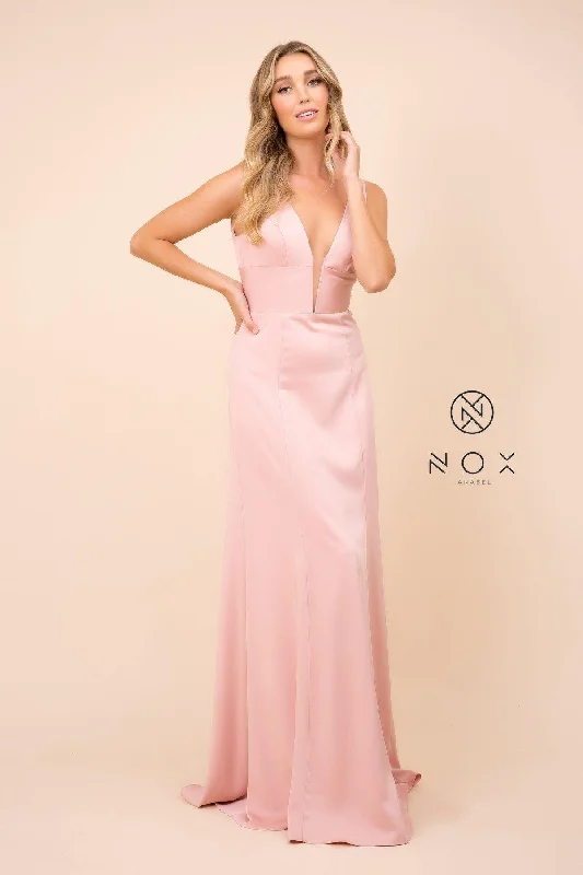 Day-To-Night Styles Long Deep V Prom Dress Evening Gown