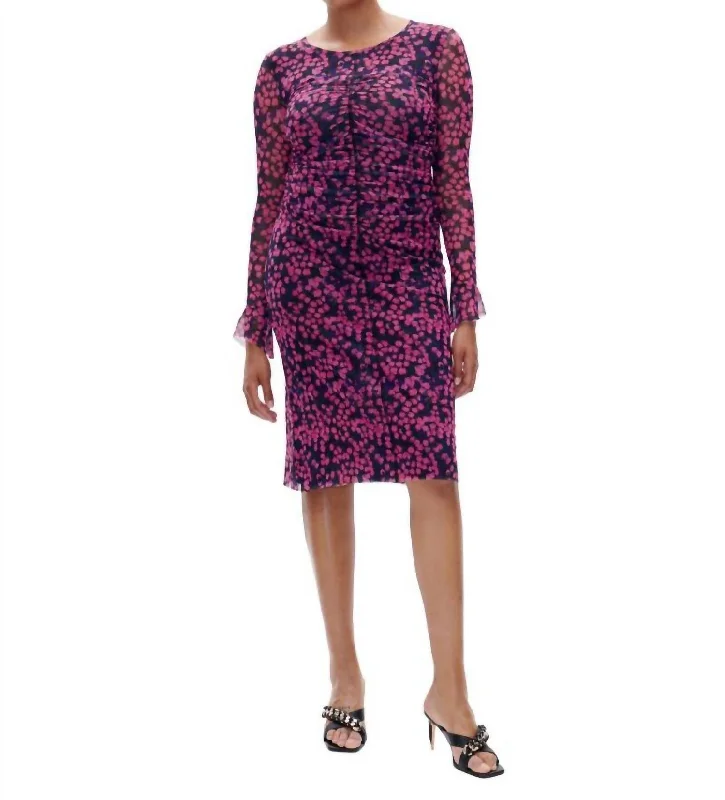 Unbeatable Prices Janis Midi Dress In Pink Flower Splash