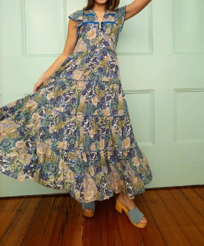 Season Sale Louisa Midi Dress In Garden Party