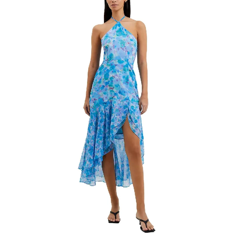 Women's Contemporary Apparel French Connection Womens Gretha Printed Hi-Low Halter Dress