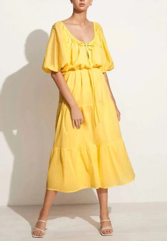 Today Only Marloe Maxi Dress in Plain Lemon