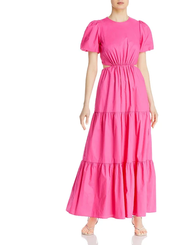 Update With Cottagecore Styles Womens Puff Sleeve Long Maxi Dress