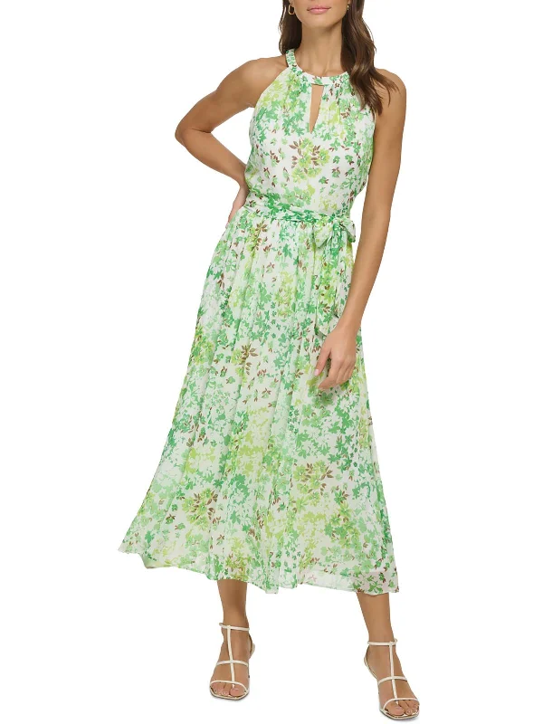 Summer Essentials Womens Chiffon id-a Midi Dress